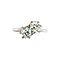 vintage White gold strike ring with diamond 14 krt