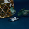 vintage White gold strike ring with diamond 14 krt
