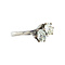 vintage White gold strike ring with diamond 14 krt