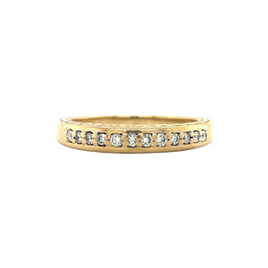 Gouden rijring met diamant 18 krt