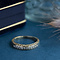 vintage Gold row ring with diamonds 18 crt