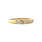 vintage Gold row ring with diamonds 18 crt