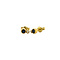 vintage Gouden oorstekers met diamant en saffier 14 krt