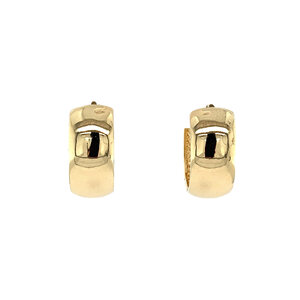 Gold smooth earrings 14 krt