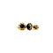 vintage Gold ear studs with garnet 14 krt