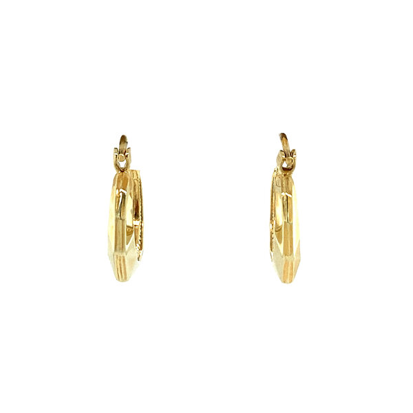 vintage Gouden oorringen fantasie 14 krt