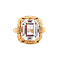 vintage Gouden ring met blauwe spinel 18 krt