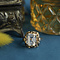 vintage Gouden ring met blauwe spinel 18 krt
