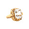 vintage Gouden ring met blauwe spinel 18 krt
