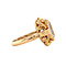 vintage Gouden ring met blauwe spinel 18 krt