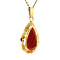 vintage Gold pendant with carnelian 14 kt