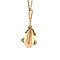 vintage Gold pendant bag with glass stone 14 krt