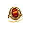 vintage Gouden ring met streepagaat 14 krt