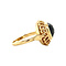 vintage Gold ring with garnet 14 krt