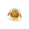 vintage Gouden ring met granaat 14 krt