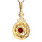 vintage Gold pendant with blood coral 14 krt