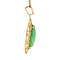 vintage Gouden hanger met jade 14 krt