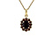 vintage Gold entourage pendant with garnet 14 krt