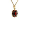 vintage Gold entourage pendant with garnet 14 krt