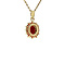 vintage Gold entourage pendant with garnet 14 krt