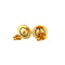 vintage Gold solitaire stud earrings with pearl 14 kt