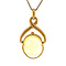 vintage Gold pendant with yellow gemstone 20 kt