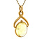 vintage Gold pendant with yellow gemstone 20 kt