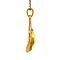 vintage Gouden hanger met gele kleursteen 20 krt