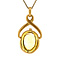 vintage Gold pendant with yellow gemstone 20 kt
