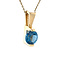 vintage Gold pendant with topaz 14 kt