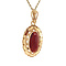 vintage Gold pendant with garnet 14 kt