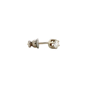 Witgouden broche met diamant 14 krt