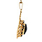 vintage Gouden entourage hanger met granaat 14 krt