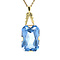 vintage Gold pendant with blue spinel 14 kt