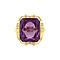 vintage Gold ring with purple sapphire 14 krt