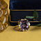 vintage Gold ring with purple sapphire 14 krt