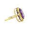 vintage Gold ring with purple sapphire 14 krt