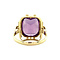 vintage Gold ring with purple sapphire 14 krt