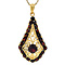 vintage Gold entourage pendant with garnet 18 kt