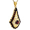 vintage Gold entourage pendant with garnet 18 kt