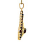 vintage Gold entourage pendant with garnet 18 kt