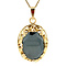 vintage Gold pendant with hematite 14 kt