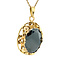 vintage Gold pendant with hematite 14 kt