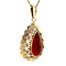 vintage Gold pendant with carnelian 14 kt
