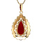 vintage Gold pendant with carnelian 14 kt