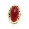 vintage Gold ring with carnelian 14 krt