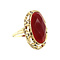 vintage Gold ring with carnelian 14 krt