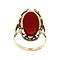 vintage Gold ring with carnelian 14 krt
