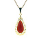 vintage Gold pendant with carnelian 14 krt