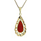 vintage Gold pendant with carnelian 14 krt